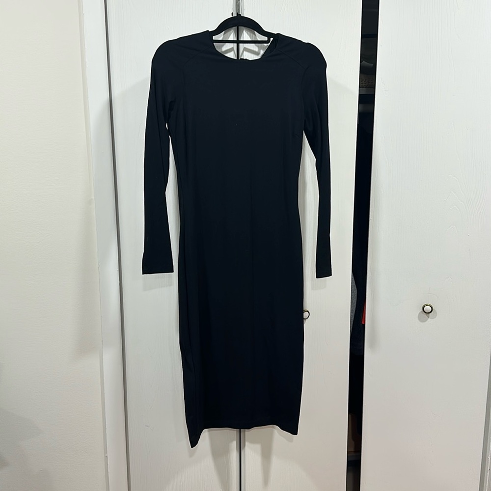 Black midi Bebe dress